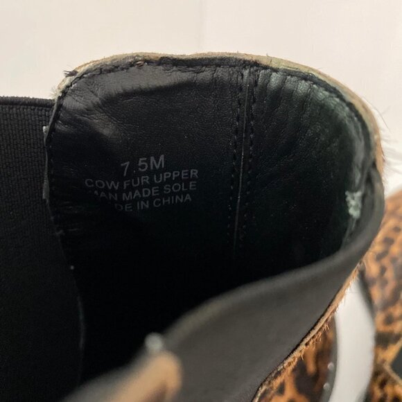 Rebecca Minkoff EUC Sabeen Too Calf Hair Leopard Print Pull On Bootie Sz 7.5 - Picture 3 of 10
